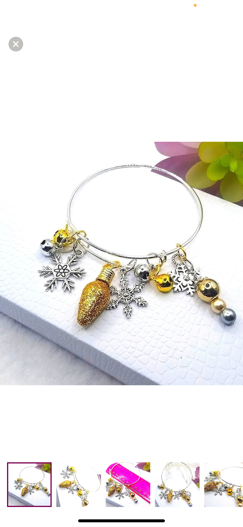 ✨NWT Gold & Silver Charm Holiday Bangle Bracelet✨