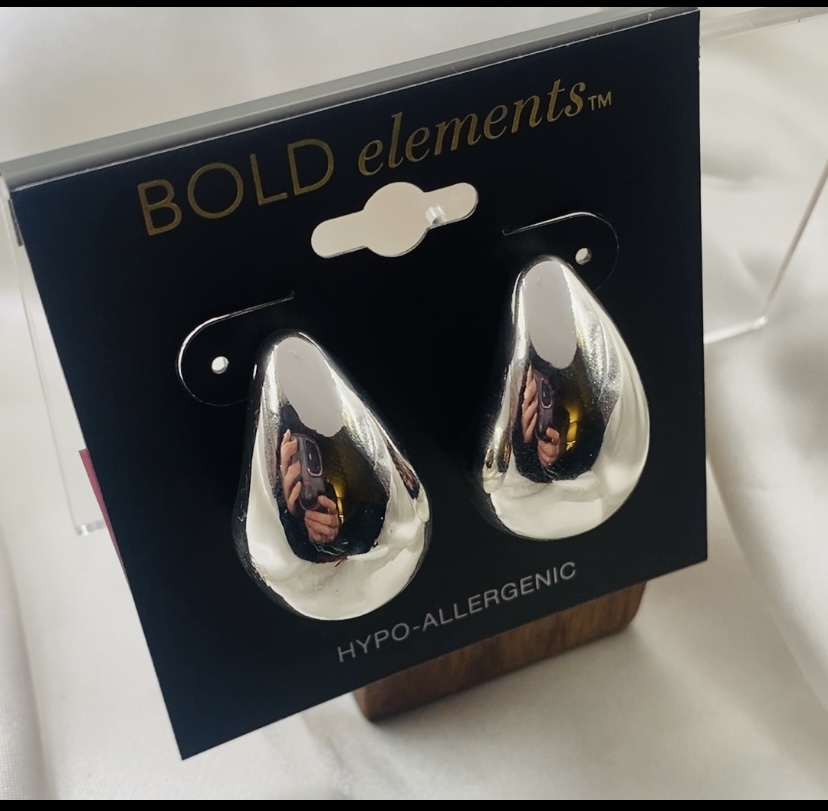 BOLD elements Silver Teardrop Earrings - NWT