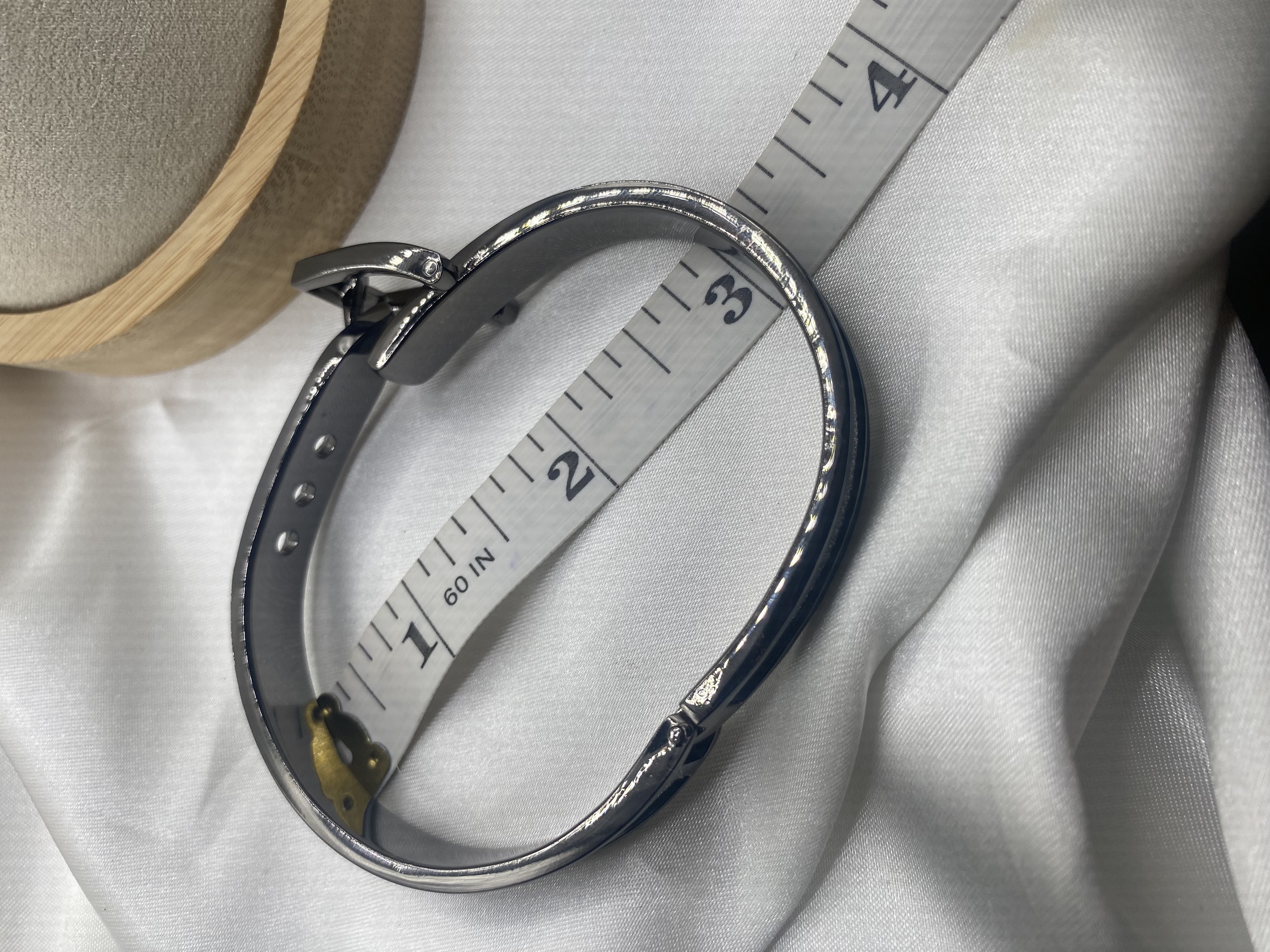 Image 3 for Sparkle Belt Buckle Cuff Bracelet - Gunmetal & Silver - NWT